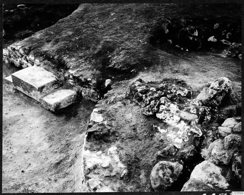 Excavated stone walls and stepped limestone blocks at Soli, Cholades Temples A-B