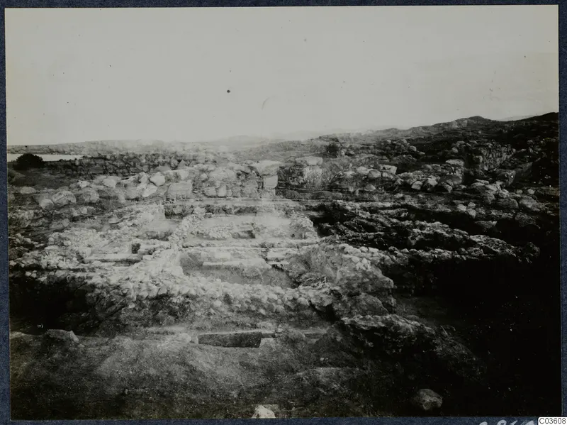 Excavated stone walls and foundations at Soli, Cholades temples, with low ruined masonry across the site