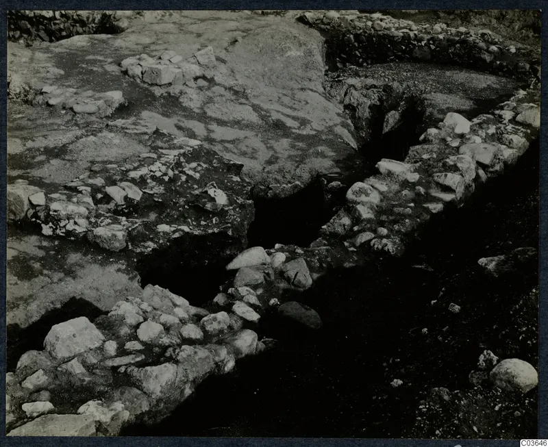 Excavated stone walls and foundations at Soli, Cholades Temples A-B.