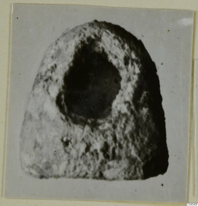 Glyptic find from Idalion: a stone object with a rounded top and a large round hollow near its centre