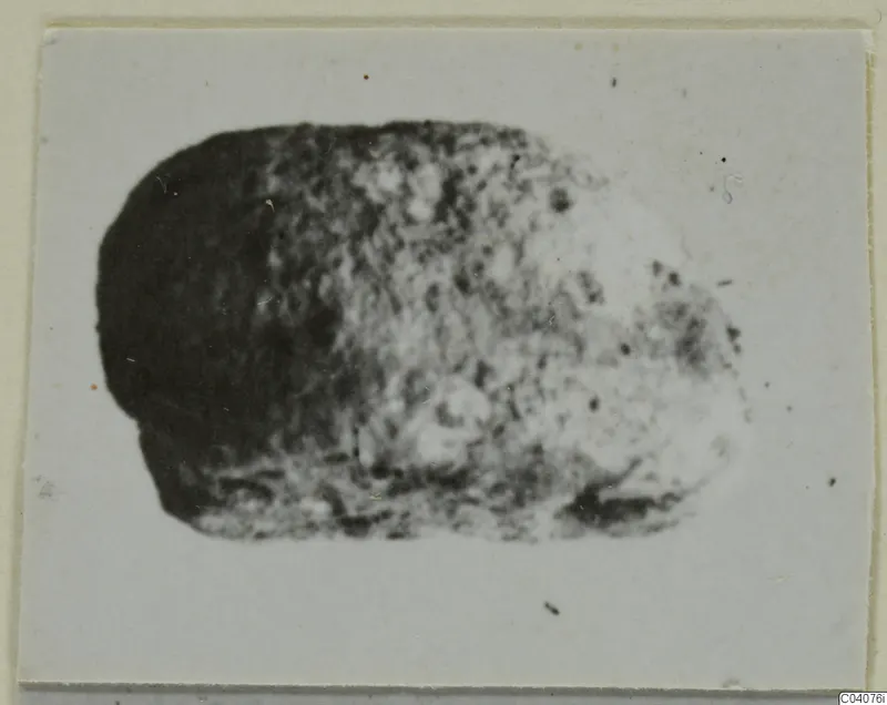 Small object from Ayia Irini, shown out of focus on a card mount