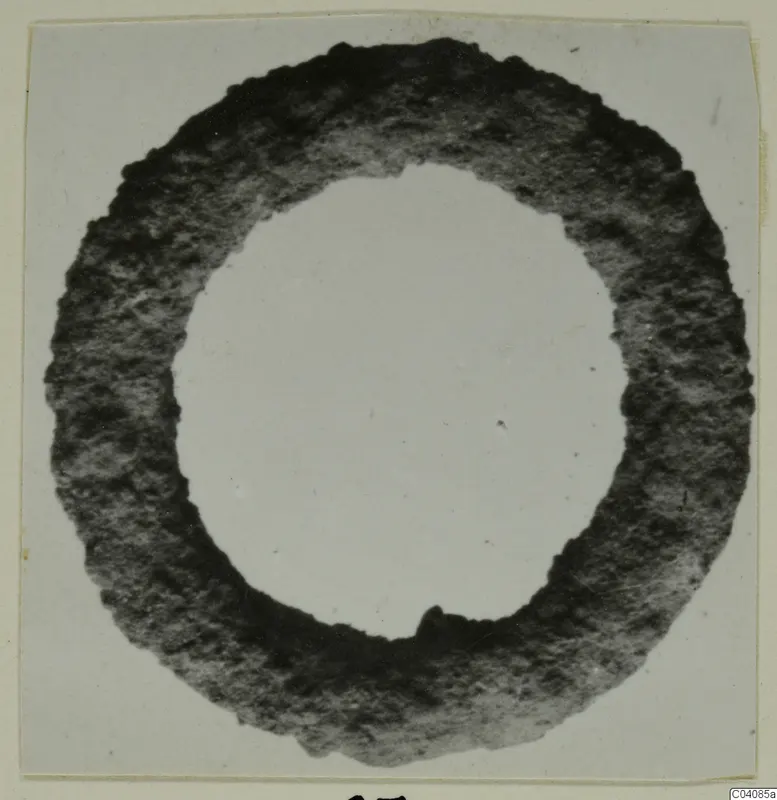 Ring from Marion, a thick ring with a rough, corroded surface against a plain pale background.