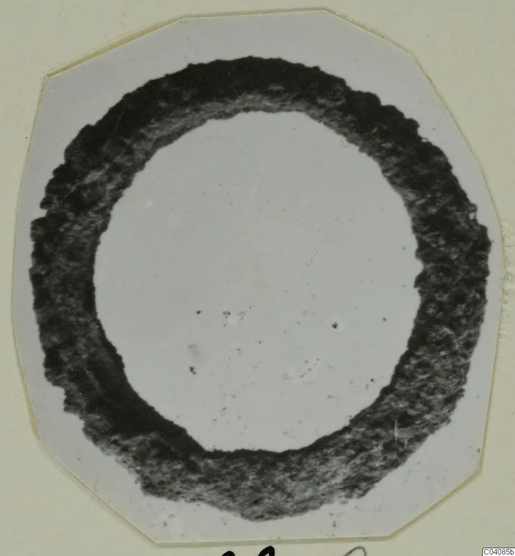 Ring-shaped object from Marion, Tomb 83, shown as a print on a pale card mount