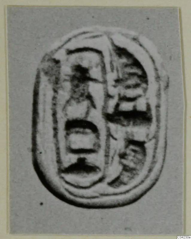 Oval seal with carved signs, a find from Amathus tombs 1–9