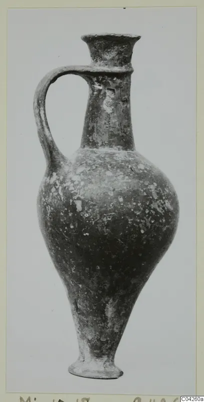 Base-Ring Ware jug from Milia, shown upright against a plain background