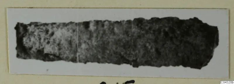 Long, corroded metal fragment, probably an iron tool, from Amathus