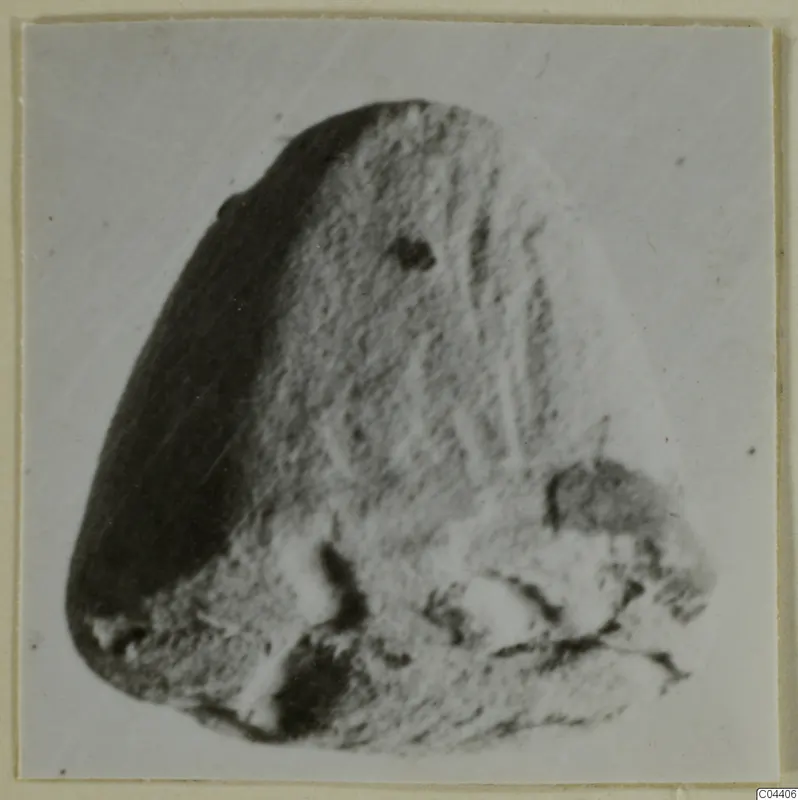 Close view of a small stone seal or gem from Ayia Irini
