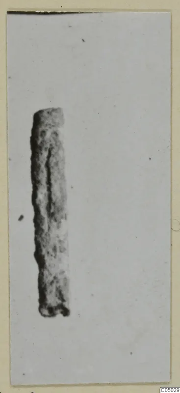 Bronze personal adornment from Lapithos, a narrow rod-like object
