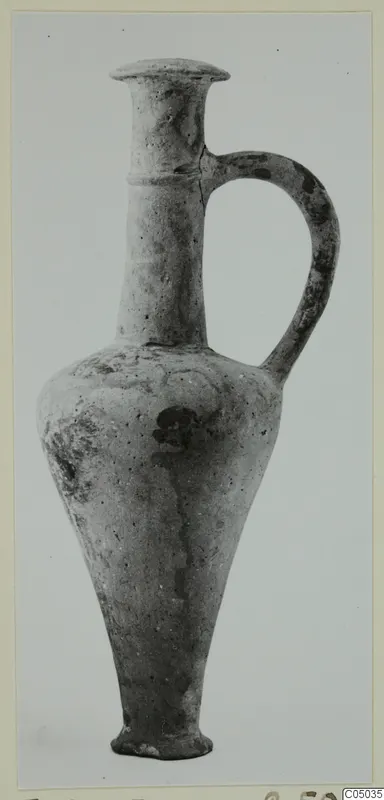 Pottery Base-Ring Ware jug with a single handle, from Enkomi