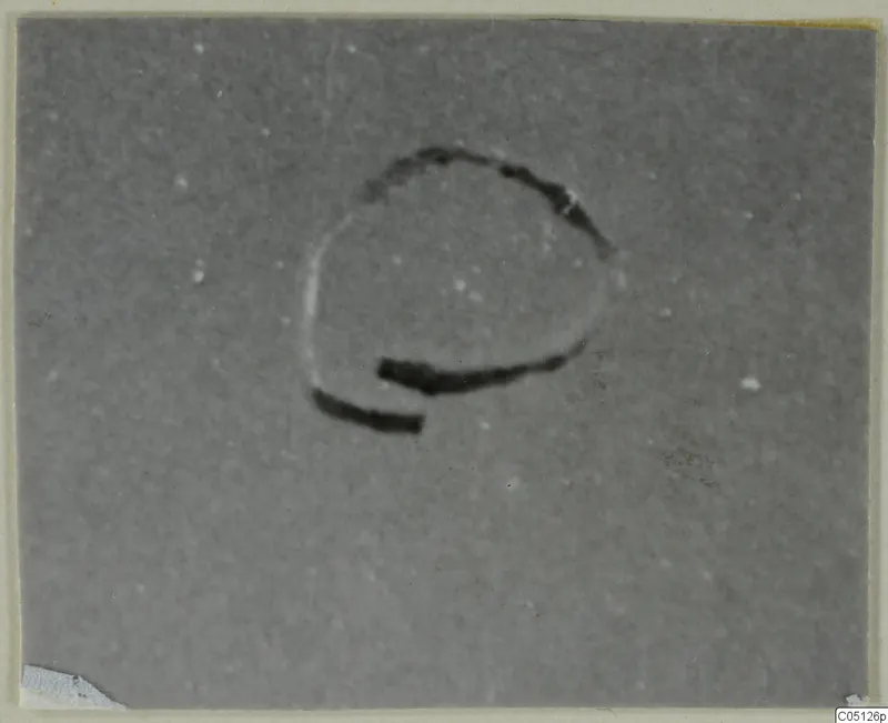 Gold strip jewellery, apparently a ring, from the Kastros tombs at Lapithos