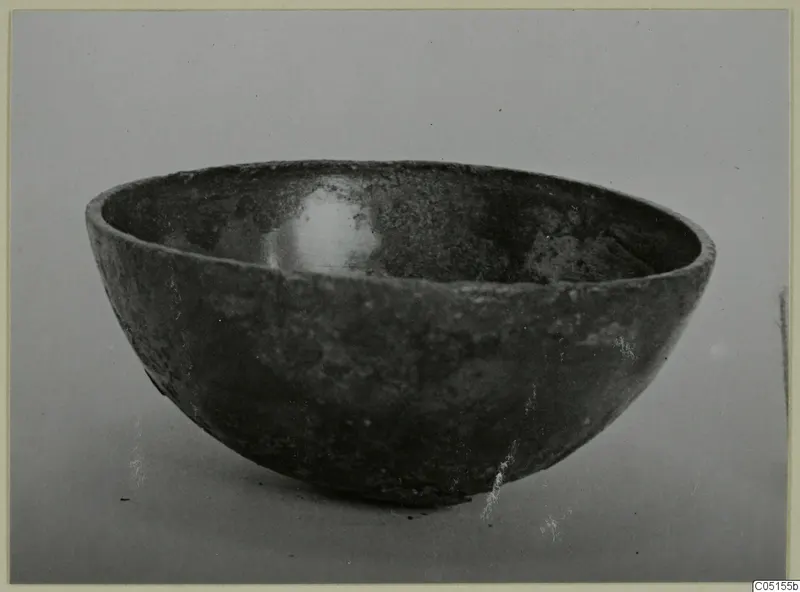 Bowl from the Kastros tombs at Lapithos, seen from the side against a plain grey background