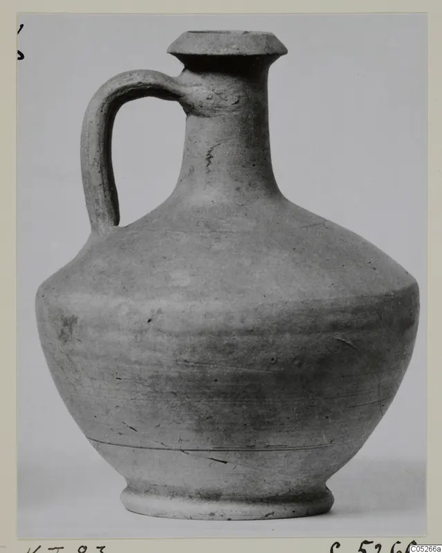 Pottery jug with a single handle and flared rim, from Kountoura Trachonia