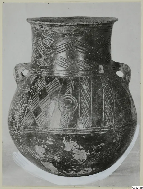Red Polished III amphora from Lapithos with two handles and incised decoration