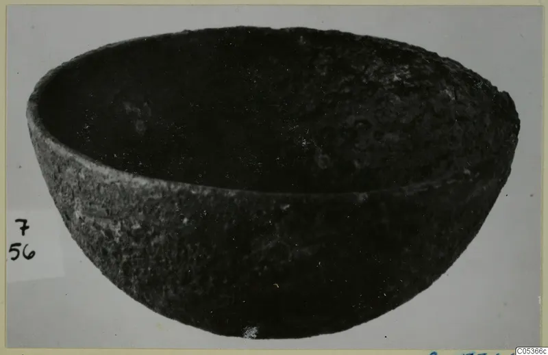 Bowl from Amathus, shown in side view against a grey background