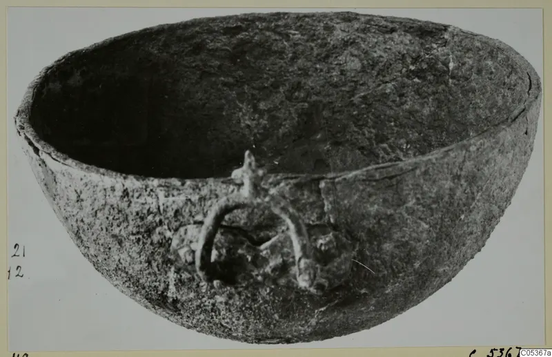 Rounded bowl with a ring handle on its side, from Amathus