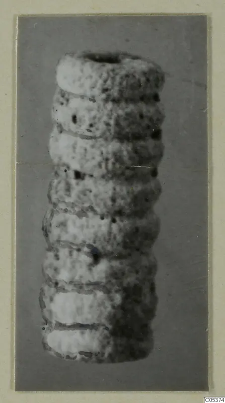 Segmented cylindrical object from Amathus, with a round hole at one end