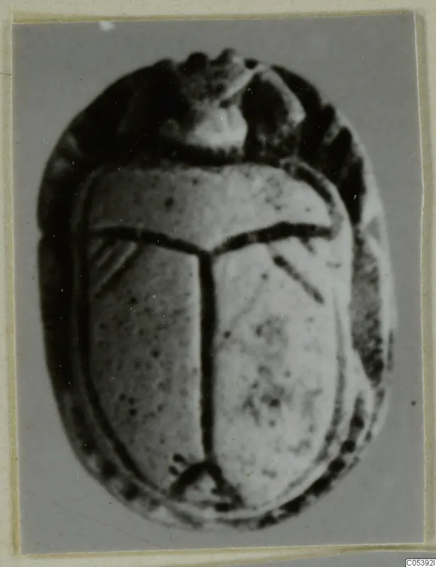 Scarab-shaped seal from Amathus, shown in a close-up photograph