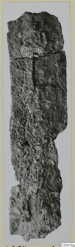 Long, heavily corroded iron fragment from Amathus, recorded as an iron weapon