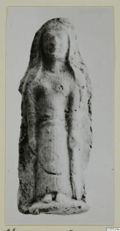 Standing figurine with a long veil over the head and body, from Mersinaki