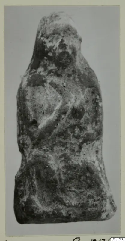 Small worn terracotta figurine from Mersinaki, seen from the front