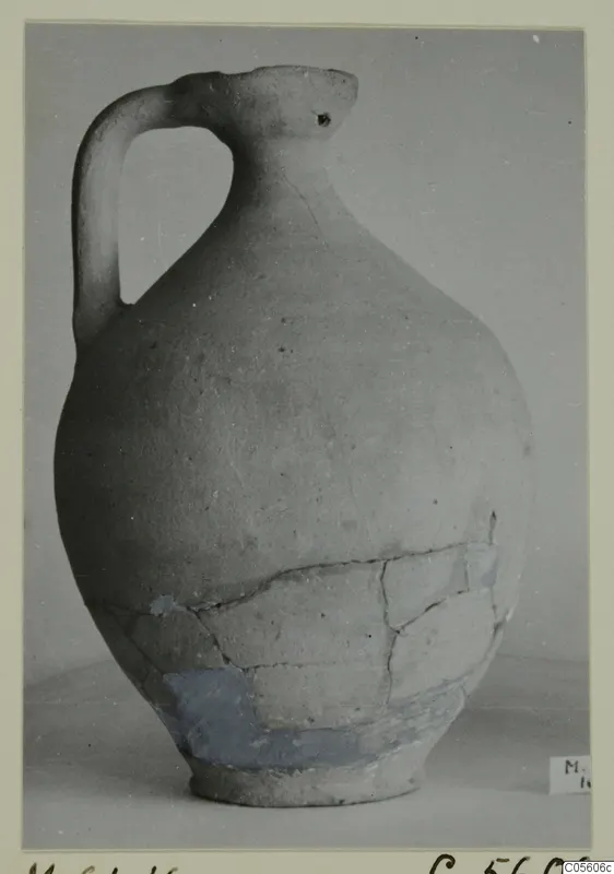 Cypro-Hell.I pottery jug with one handle, reconstructed from broken pieces, from Marion