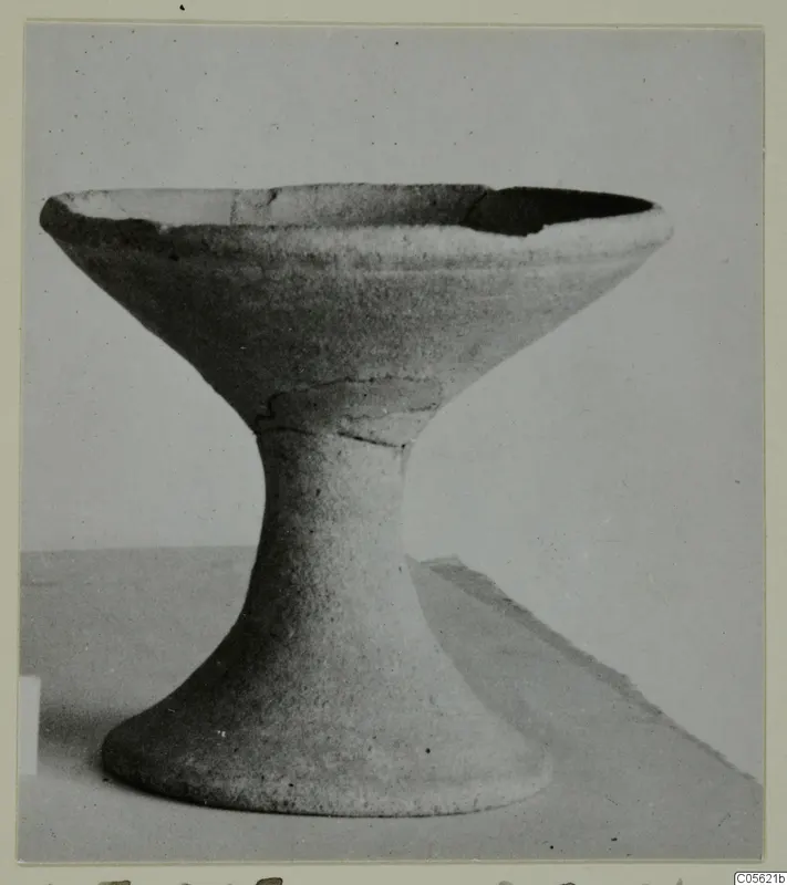 Pottery goblet with a wide bowl on a tall stem, from Amathus tombs 1–9