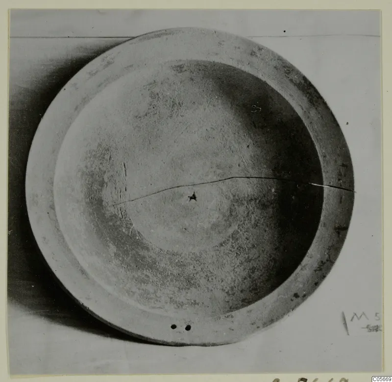 Pottery Red Slip bowl from Marion tombs 46–60, seen from above