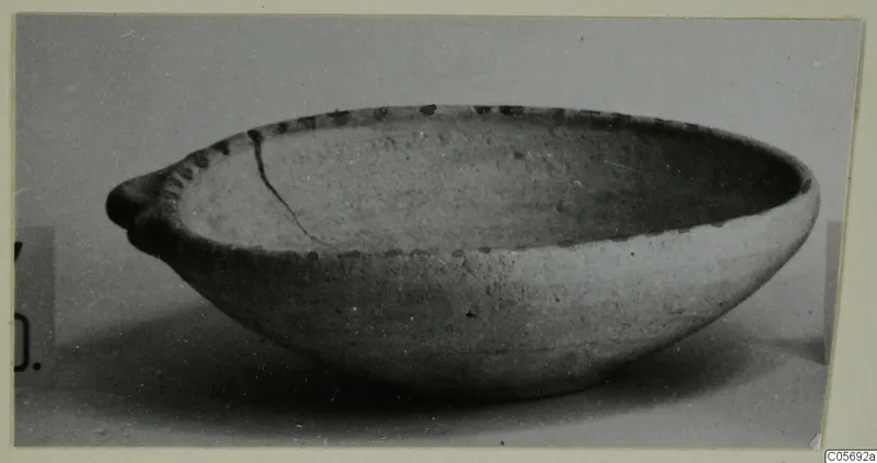 Pottery White Painted III-1 bowl from Amathus, seen from the side
