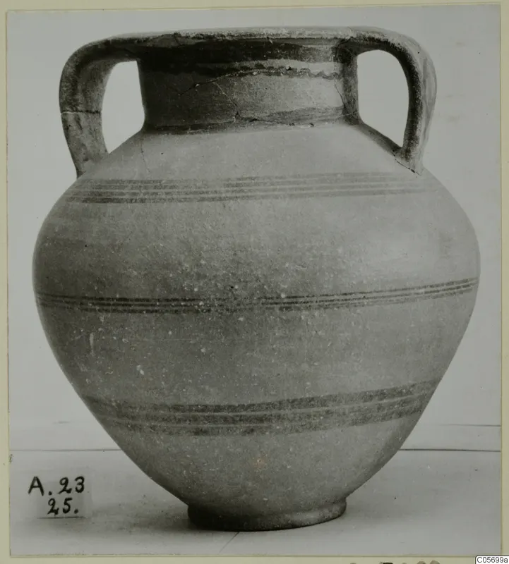 Two-handled amphora in Black-on-Red II-IV pottery, from Amathus tombs