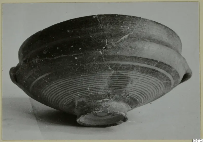 Bowl of Black-on-Red II-IV ware with concentric pale bands, from Amathus