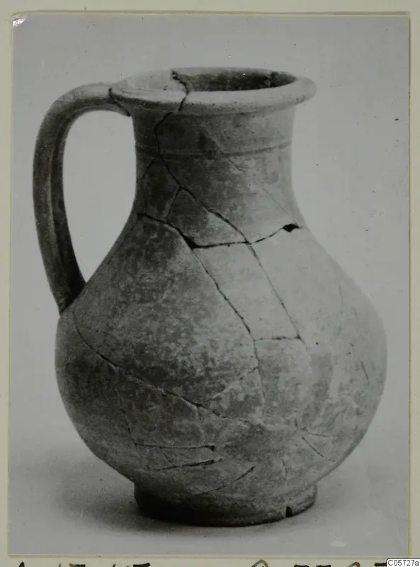 Jug from Amathus, Roman Wares I-III, with a single strap handle and a flared rim