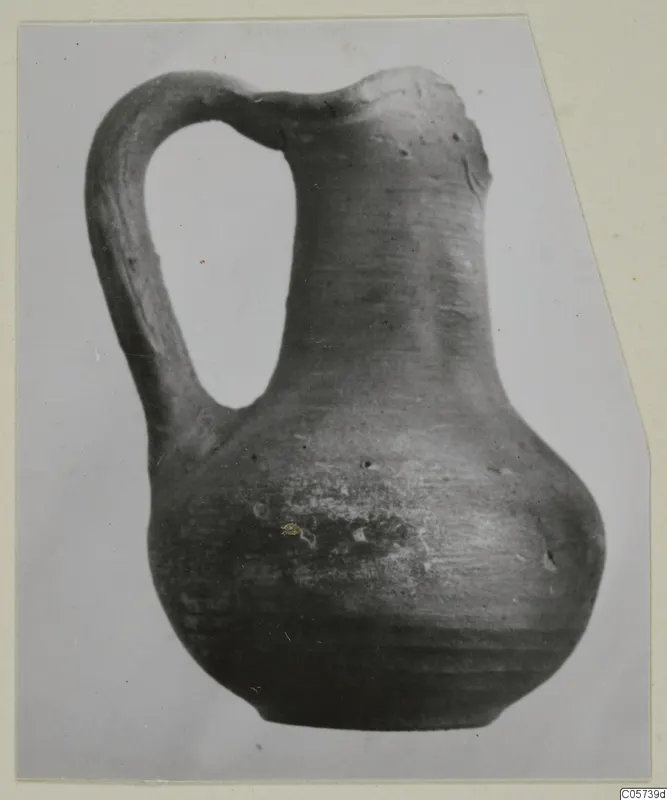 Pottery juglet with a single strap handle, from Marion