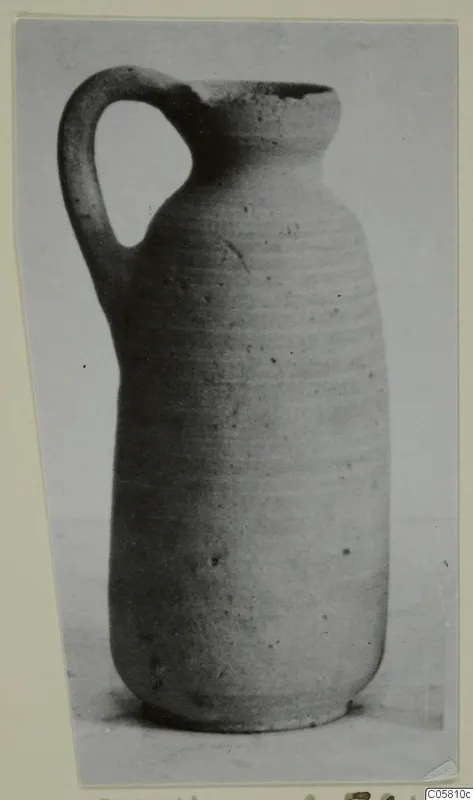 Jug with a single loop handle, Pottery Plain White IV-V, from Marion