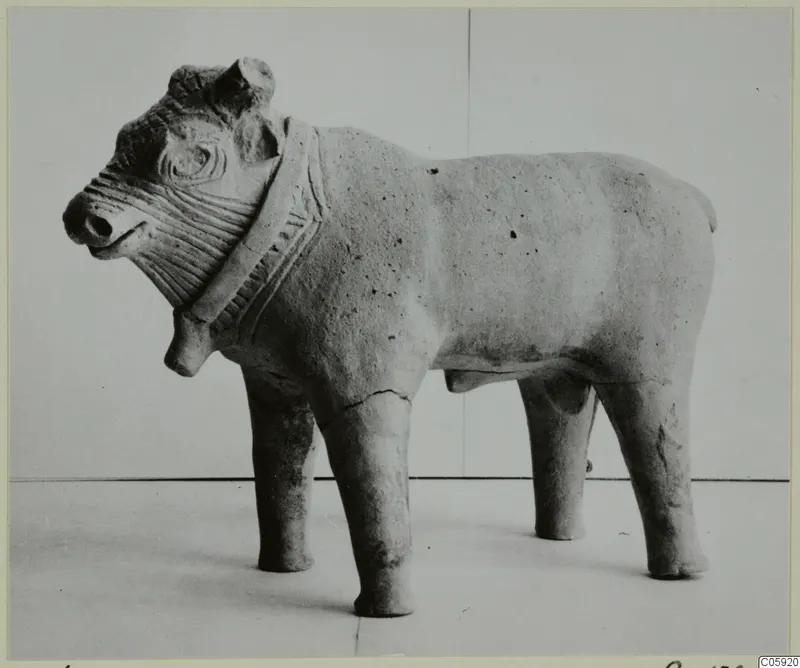 Terracotta figurine of a standing horned animal, from Ayia Irini.