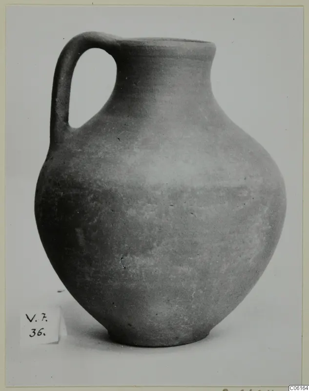 Coarse ware jug with a single loop handle, from Vouni