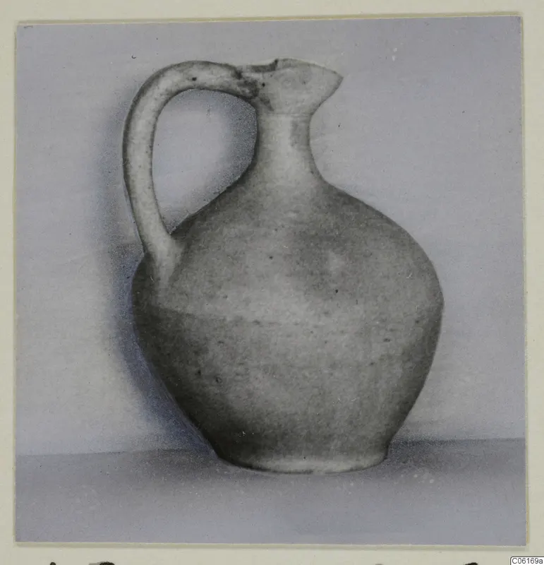 Jug from Vouni Tomb 5 with a single strap handle and a pinched spout