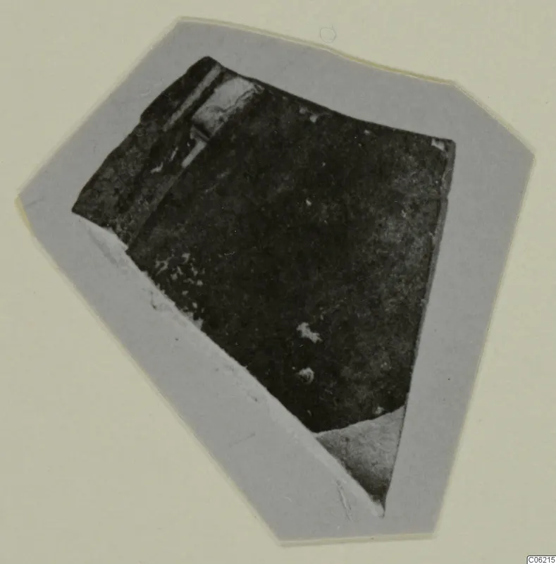 Sherd photograph mounted on a grey card, from the Cypro-Hell. I sherds group