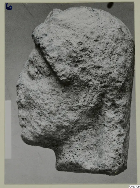 Limestone head in profile facing left, from Vouni