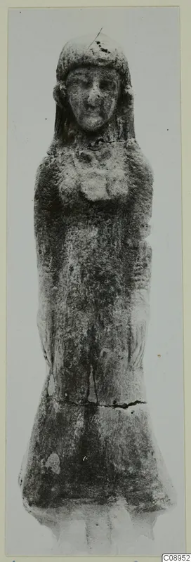 Terracotta figurine of a standing female figure, seen from the front, Terracotta Minor Plastic 2