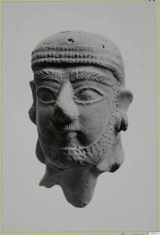 Terracotta head of a bearded man with a ridged band across the forehead, Neo-Cypriote