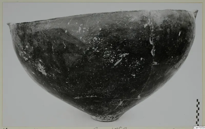 Pottery Red Polished I bowl from Vounous, with flared rim and small ring base