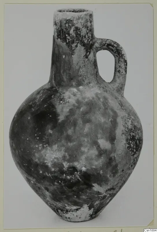 Red Polished I jug with a single loop handle, from Vounous