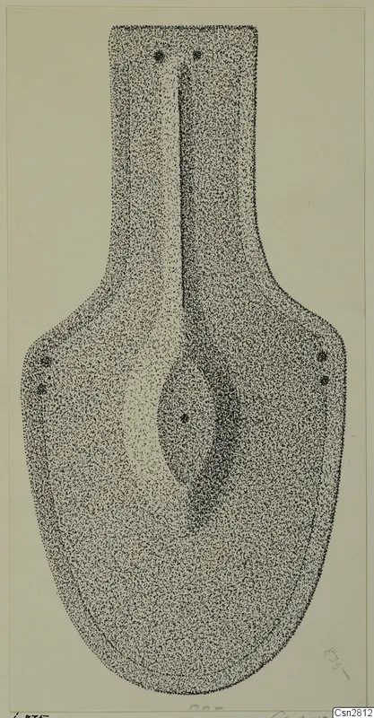 Drawing of a bronze horse-trapping from Idalion