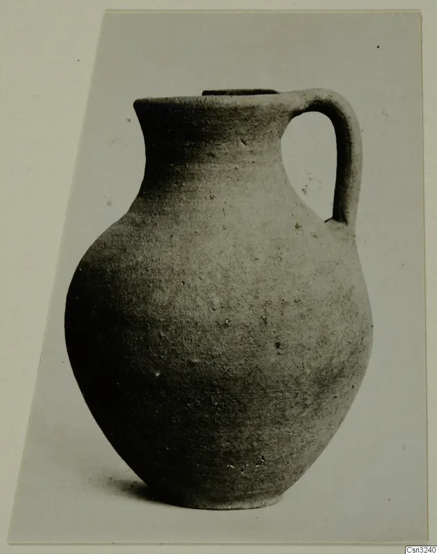 Pottery Plain White VI, a single-handled pottery jug with a narrow neck and rounded body
