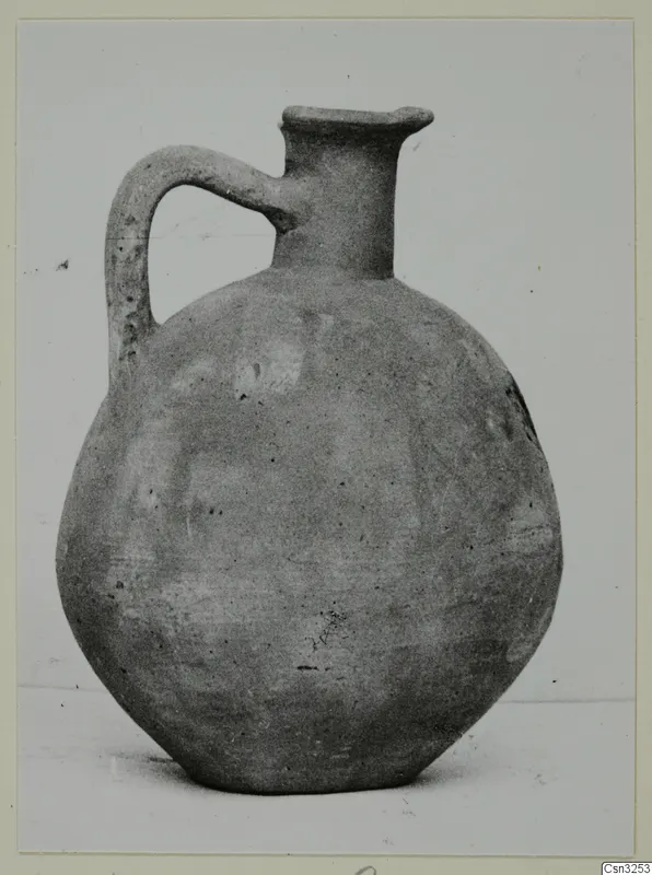 Plain White I-III jug from the Kastros tombs at Lapithos, with a single strap handle