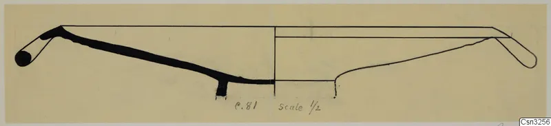 Field drawing of a White Painted VII pottery vessel, half-profile, from Enkomi