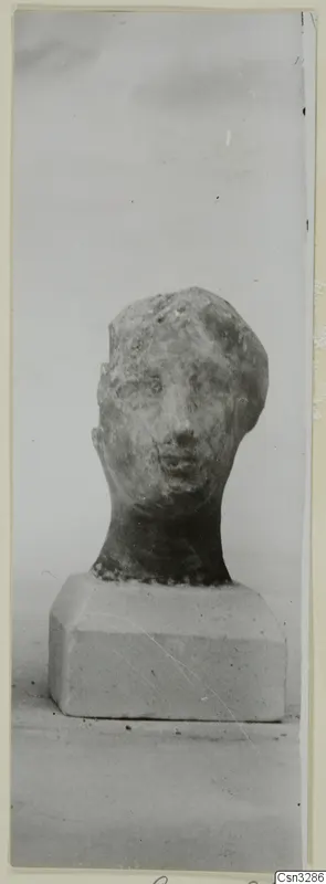 Terracotta head on a rectangular block base, Terracotta Minor Plastic 2