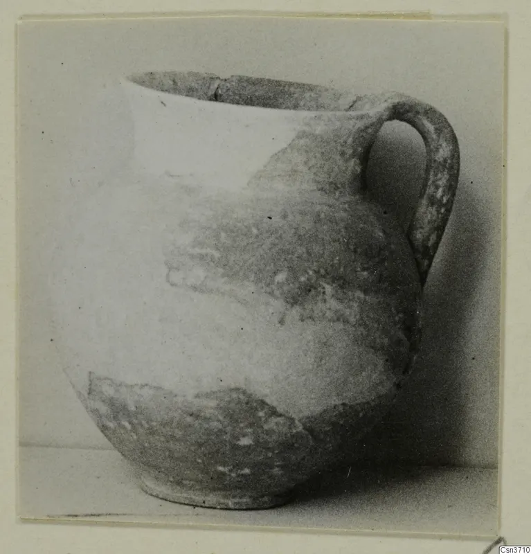 Coarse-ware jug with a single strap handle, from the Lapithos Kastros tombs series