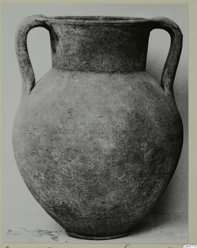 Two-handled coarse pottery jar from Lapithos