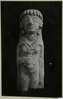Terracotta statuette of a woman wearing jewellery, from Lapithos